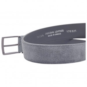 Life Style Butiken Ανδρική Δερμάτινη Ζώνη LS1862.321 ΓΚΡΙ 3.5cm Φάρδος