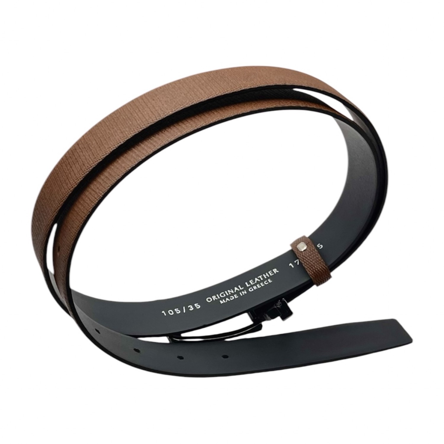 Life Style Butiken Ανδρική Δερμάτινη Ζώνη LS151.360 ΤΑΜΠΑ 3.5cm Φάρδος