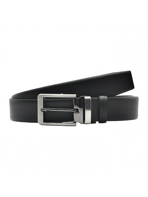 Life Style Butiken Ανδρική Δερμάτινη Ζώνη LS18.360 ΜΑΥΡΟ 3.5cm Φάρδος