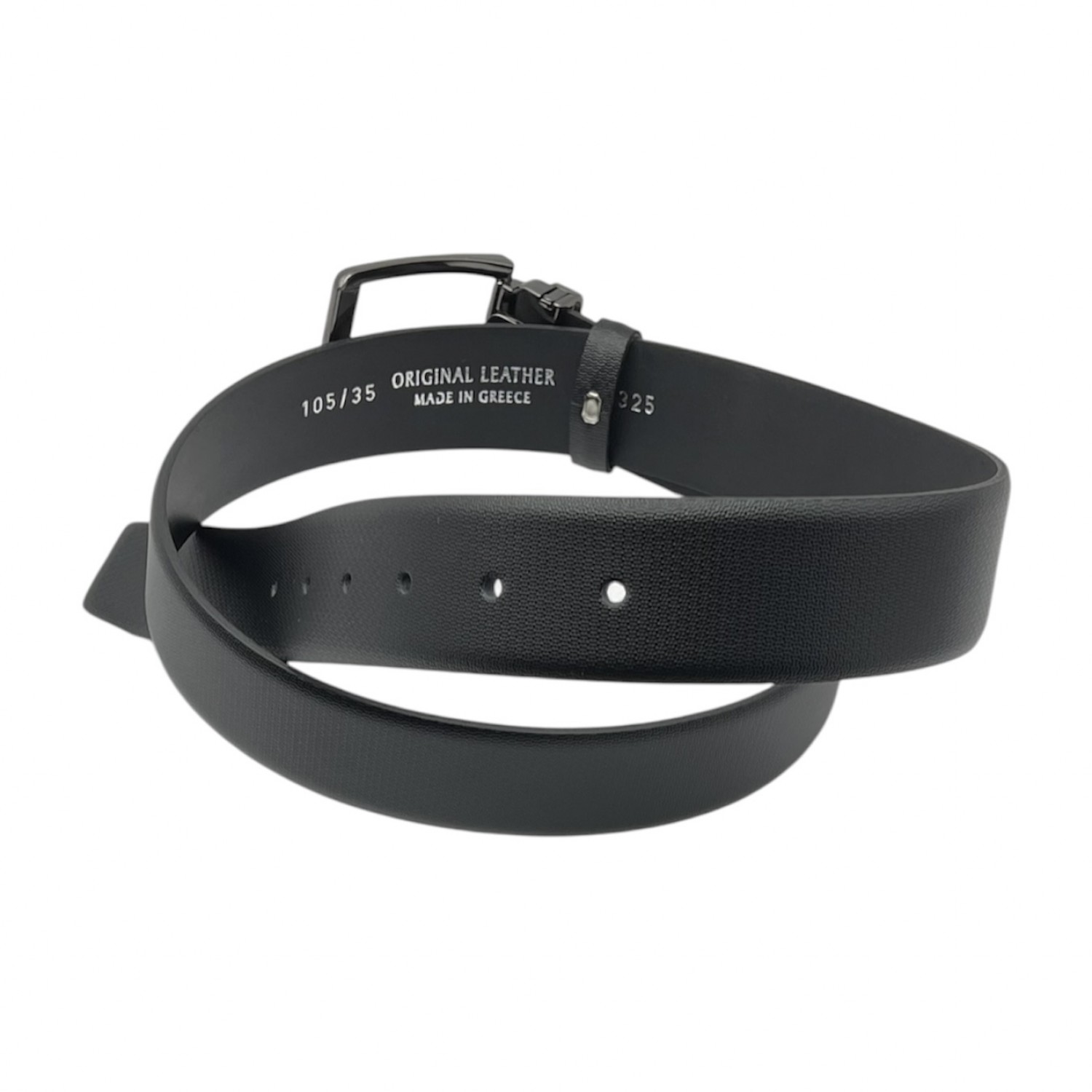 Life Style Butiken Ανδρική Δερμάτινη Ζώνη LS18.360 ΜΑΥΡΟ 3.5cm Φάρδος