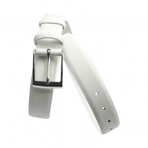 Life Style Butiken Ανδρική Δερμάτινη Ζώνη LS110566 ΕΚΡΟΥ 3.5cm Φάρδος