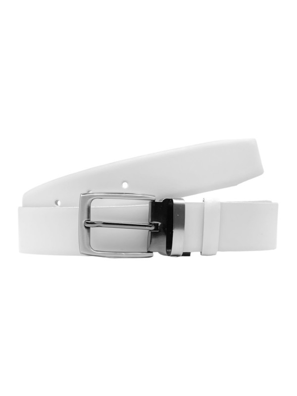 Life Style Butiken Ανδρική Δερμάτινη Ζώνη LS130.360 ΛΕΥΚΟ 3.5cm Φάρδος
