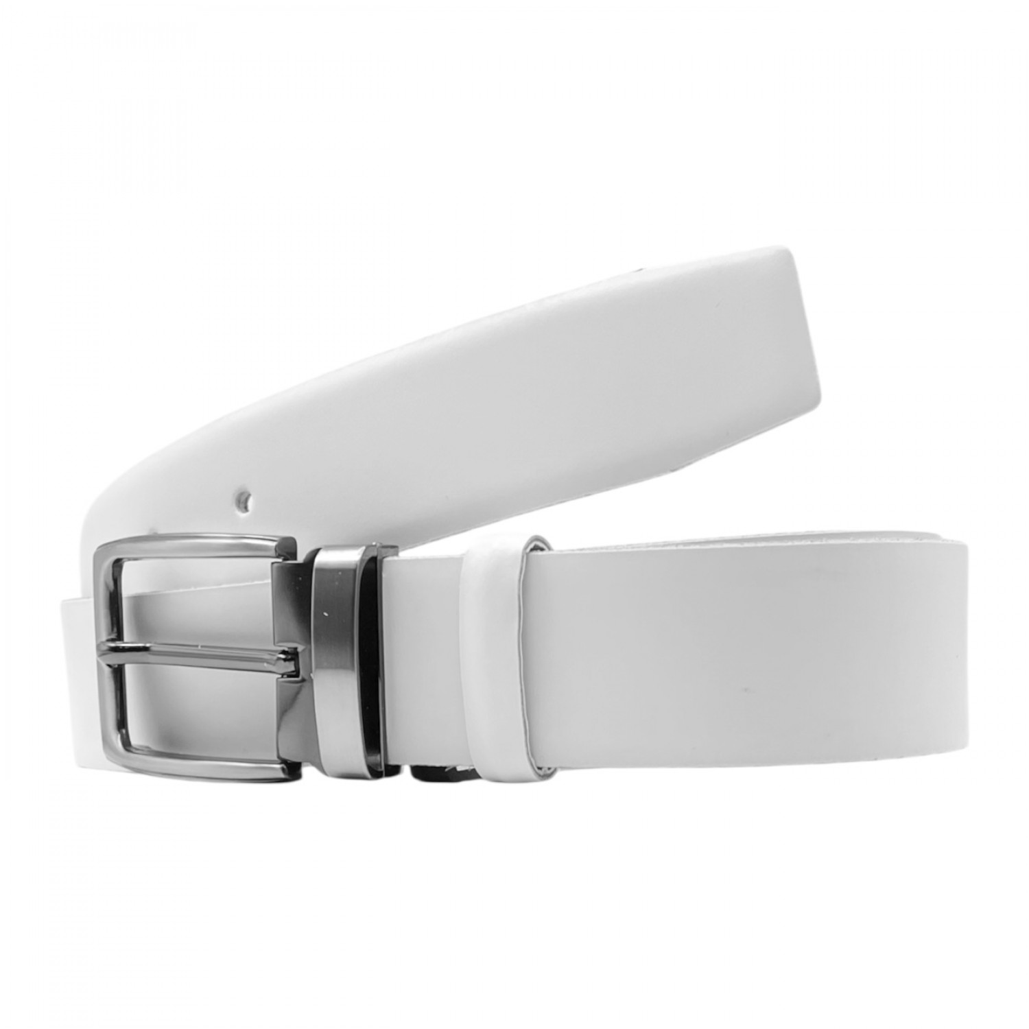 Life Style Butiken Ανδρική Δερμάτινη Ζώνη LS130.360 ΛΕΥΚΟ 3.5cm Φάρδος