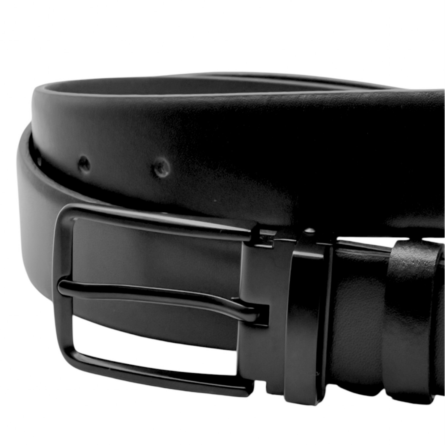 Life Style Butiken Ανδρική Δερμάτινη Ζώνη Με Μεταλλικ΄ή Μαύρη Αγκράφα LS11.376 ΜΑΥΡΟ 3.5cm Φάρδος