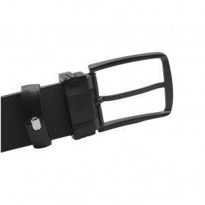 Life Style Butiken Ανδρική Δερμάτινη Ζώνη Με Μεταλλικ΄ή Μαύρη Αγκράφα LS11.376 ΜΑΥΡΟ 3.5cm Φάρδος