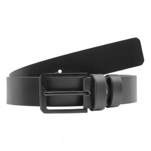 Life Style Butiken Ανδρική Δερμάτινη Ζώνη Με Μεταλλικ΄ή Μαύρη Αγκράφα LS1220.523 ΜΑΥΡΟ 4cm Φάρδος