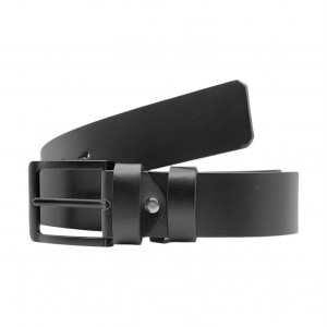 Life Style Butiken Ανδρική Δερμάτινη Ζώνη Με Μεταλλικ΄ή Μαύρη Αγκράφα LS1220.523 ΜΑΥΡΟ 4cm Φάρδος