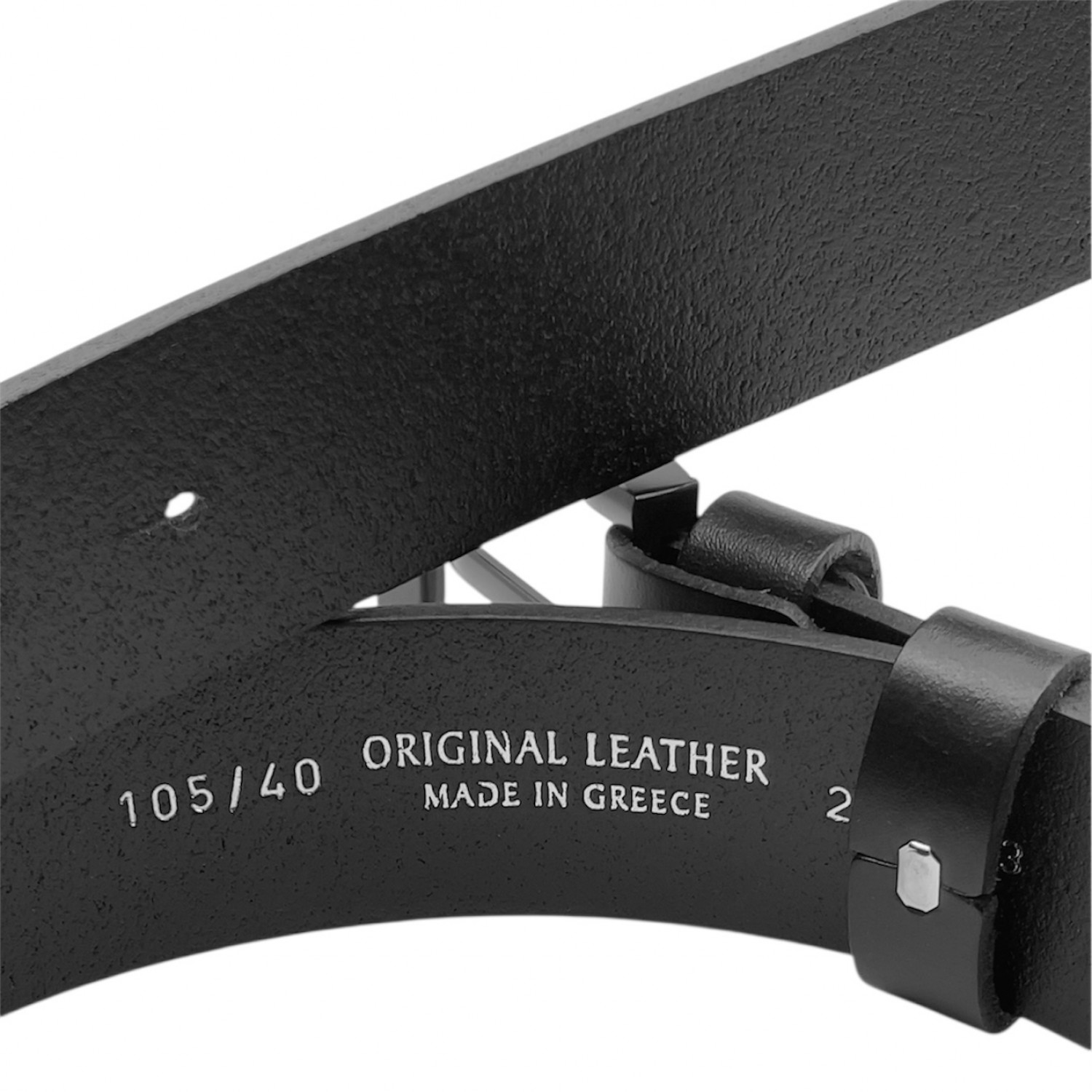 Life Style Butiken Ανδρική Δερμάτινη Ζώνη Με Μεταλλικ΄ή Μαύρη Αγκράφα LS1220.523 ΜΑΥΡΟ 4cm Φάρδος