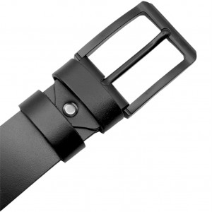 Life Style Butiken Ανδρική Δερμάτινη Ζώνη Με Μεταλλικ΄ή Μαύρη Αγκράφα LS1220.523 ΜΑΥΡΟ 4cm Φάρδος