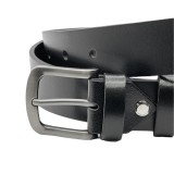 PLB Ανδρική Δερμάτινη Ζώνη Χειροποίητη 200/106 Black 3