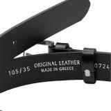 PLB Ανδρική Δερμάτινη Ζώνη Χειροποίητη 200/106 Black 4
