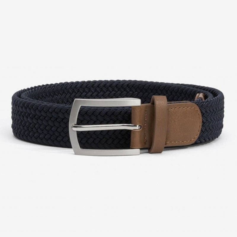 Life Style Butiken Ανδρική Ελαστική Ζώνη Πλεκτή LS110017187_790 Navy Ανδρικά