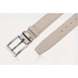 Life Style Butiken Ανδρική Δερμάτινη Ζώνη Suede LS11040.360 BEIGE 3.5cm Φάρδος 4