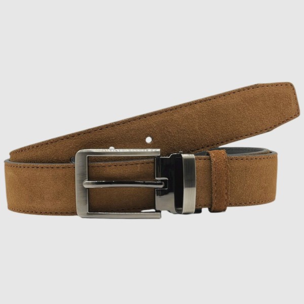 Life Style Butiken Ανδρική Δερμάτινη Ζώνη Suede LS13292.360 ΚΑΜΕΛ 3.5cm Φάρδος