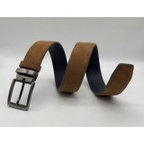 Life Style Butiken Ανδρική Δερμάτινη Ζώνη Suede LS13292.360 ΚΑΜΕΛ 3.5cm Φάρδος 4