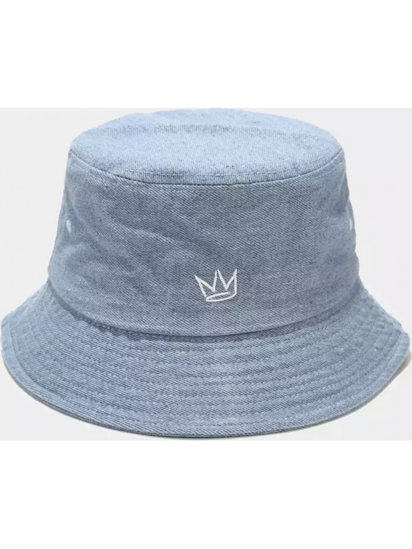 Life Style Butiken Ανδρικο καπέλο Bucket μονής όψεως 100%denim 4546 LIGHT BLUE