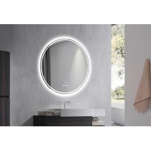 Naron Στρογγυλός Καθρέπτης Μπάνιου Led Αφής Με Αντιθαμβωτική Λειτουργία NR4528