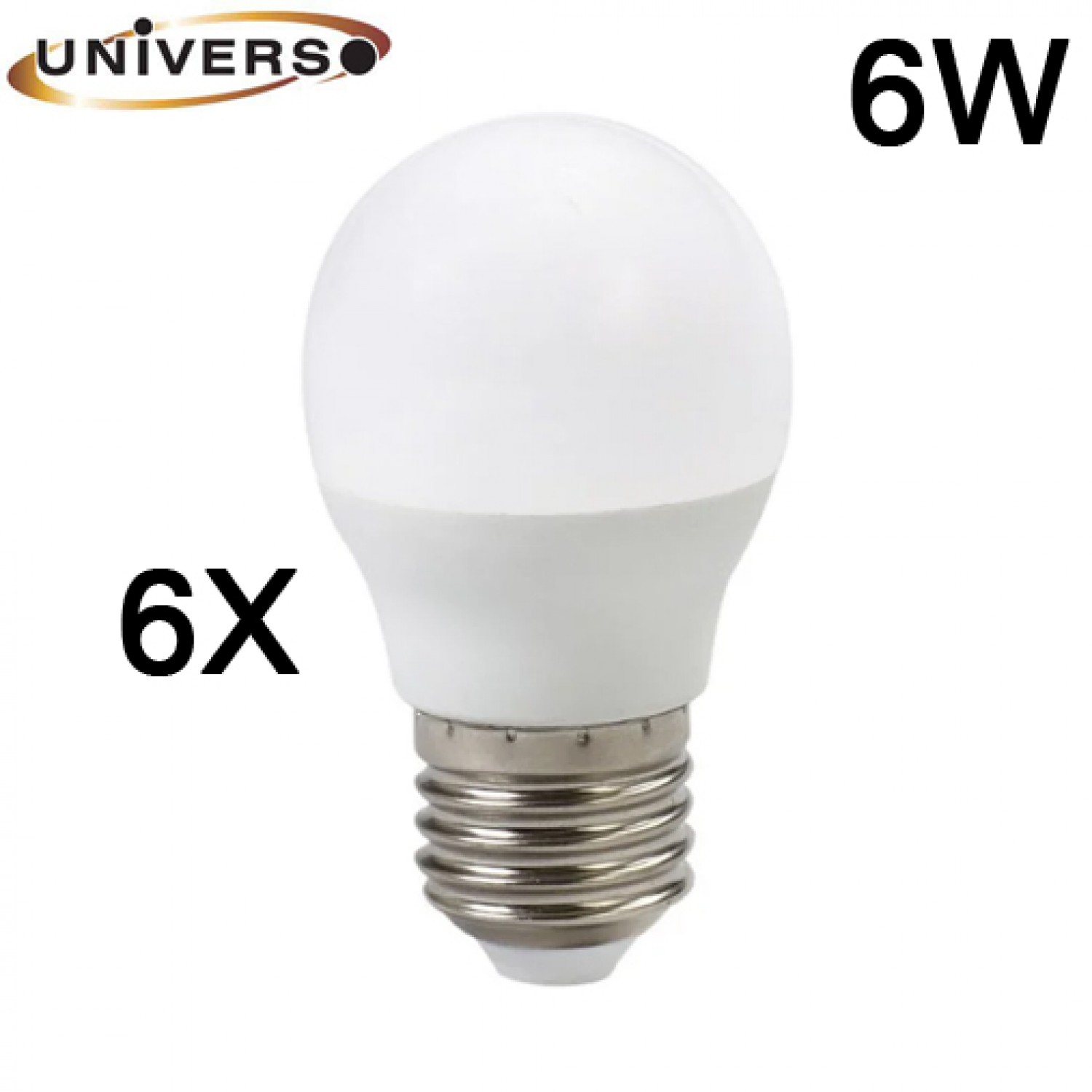 Λάμπα led σφαιρική Φ45 Ε27 6W 230V 6400k ψυχρό λευκό φως 540lumen γωνία θέασης 200°