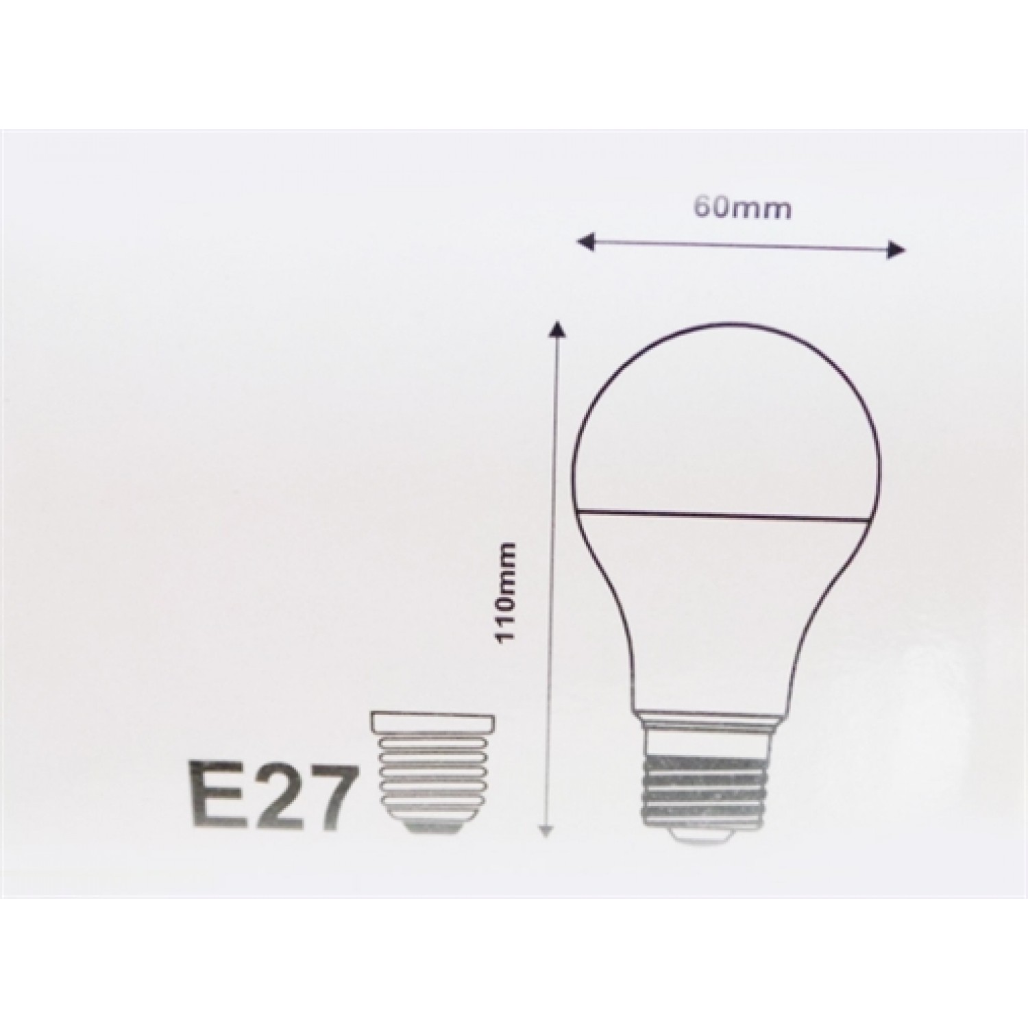 10Χ Λαμπτήρες Led E27 A60 12W Large Screw Attack (A60-12W) Ψυχρό 6400Κ 960Lm