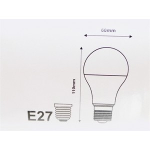 10Χ Λαμπτήρες Led E27 A60 12W Large Screw Attack (A60-12W) Ψυχρό 6400Κ 960Lm