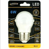 6Χ Λάμπες led σφαιρική Φ45 Ε27 6W 230V Θερμό φως 3000Κ 540lumen γωνία θέασης 200° 2