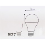 10Χ Λαμπτήρες Led E27 A60 12W Large Screw Attack (A60-12W) Θερμό 3000Κ 960Lm 3