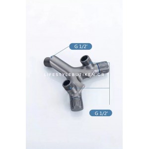 Σετ Ντουζάκι Μπιντέ επιτοίχιο διπλής χρήσης MELLRAIN 18145 GUN GREY