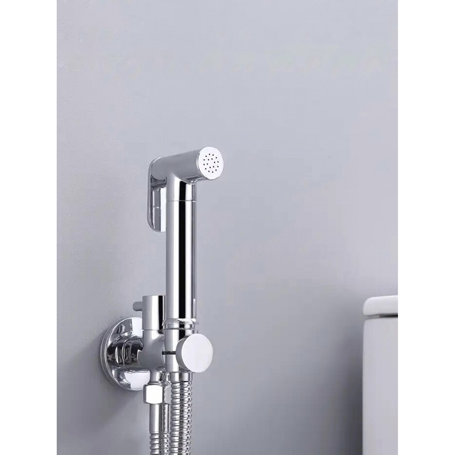 STOCCO Επιτοίχιο Σετ Μπιντέ με Ντουζάκι shut-off ST-401C CHROME