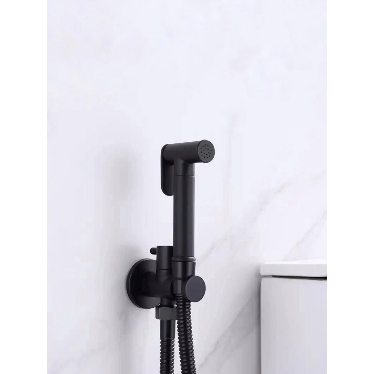 STOCCO Επιτοίχιο Σετ Μπιντέ με Ντουζάκι shut-off ST-402B BLACK MAT