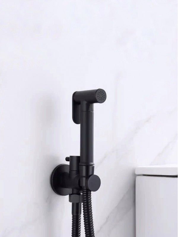 STOCCO Επιτοίχιο Σετ Μπιντέ με Ντουζάκι shut-off ST-402B BLACK MAT