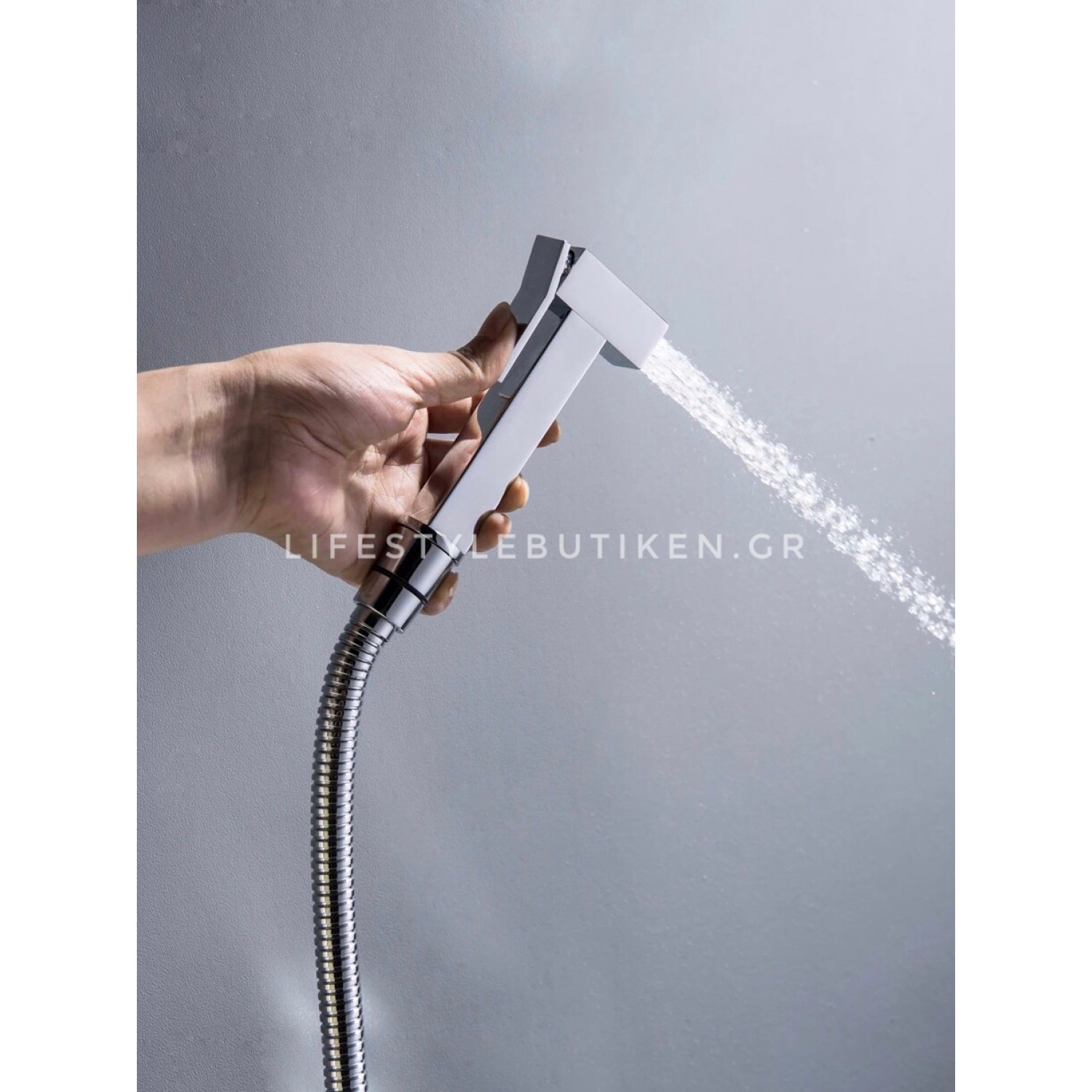 STOCCO Επιτοίχιο Σετ Μπιντέ με Ντουζάκι shut-off ST-501C CHROME