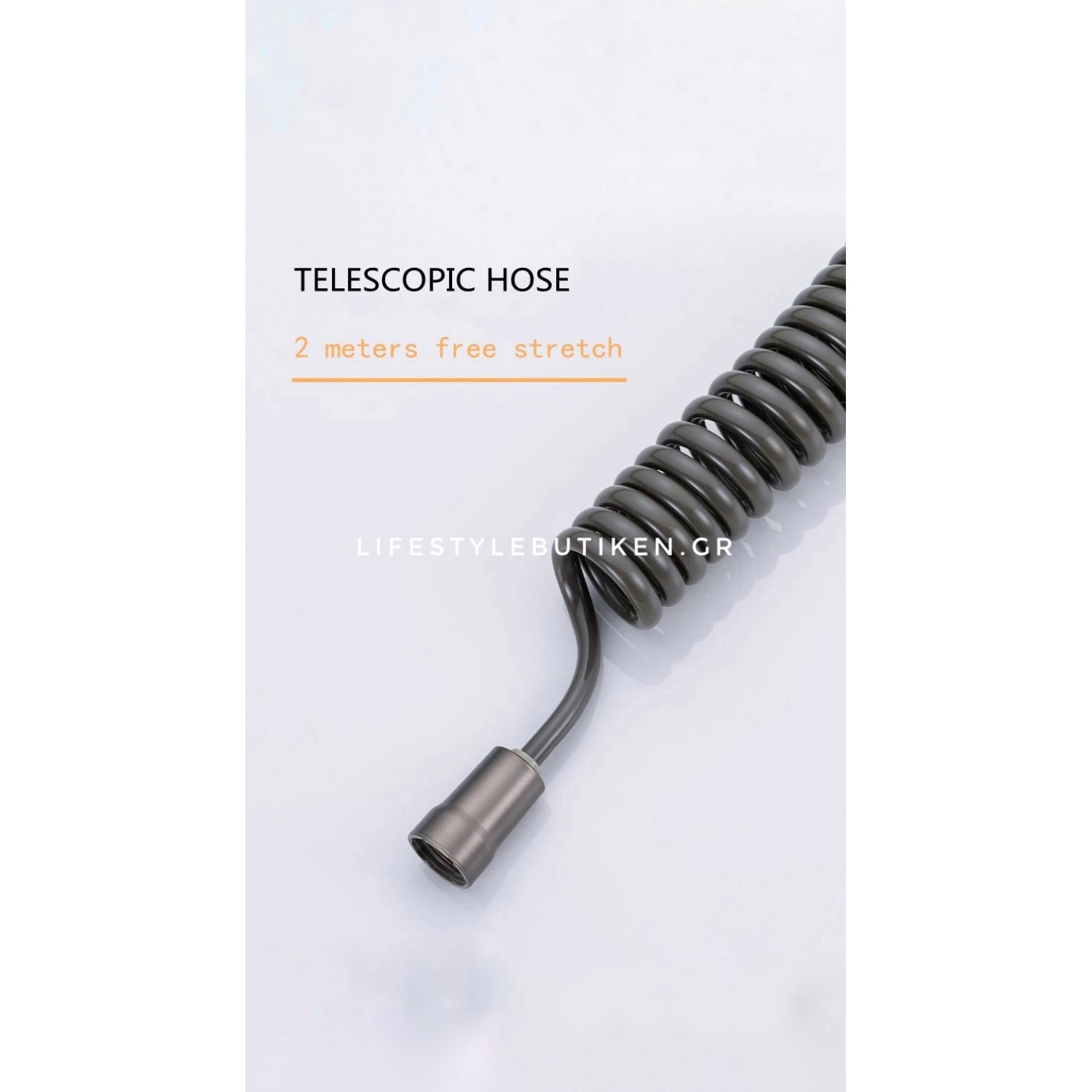 Σετ Ντουζάκι Μπιντέ επιτοίχιο διπλής χρήσης MELLRAIN 18145 GUN GREY