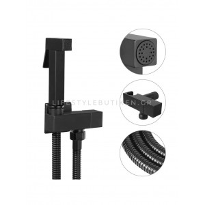 STOCCO Επιτοίχιο Σετ Μπιντέ με Ντουζάκι shut-off ST-502B BLACK MAT