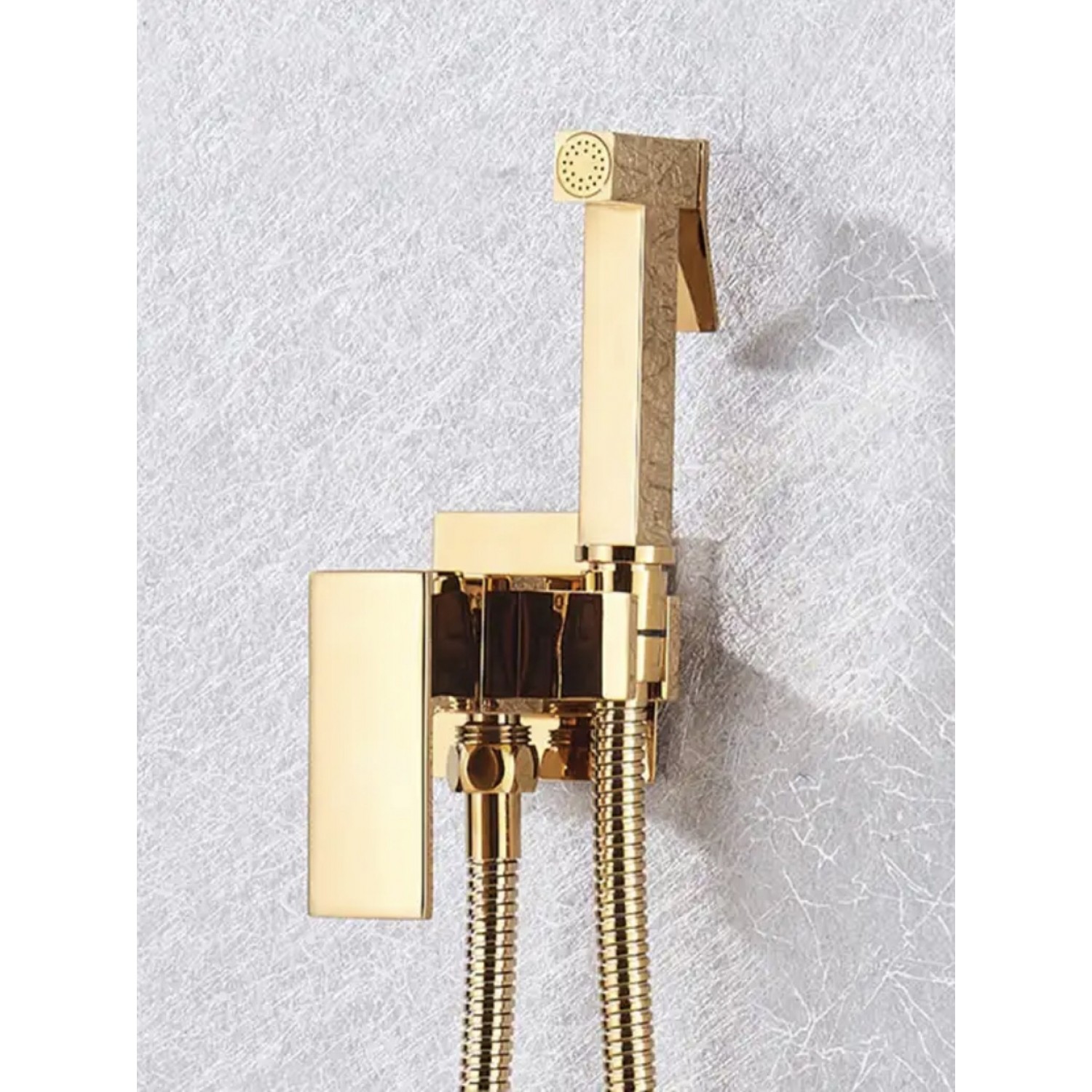 Naron Αναμεικτικος μίκτης εντοιχισμού με ντουζάκι shut-off Ζεστού Κρύου Νερού για πλύση ατομικής υγιεινής ή πλύση λεκάνης wc NR5530 POLISH GOLD