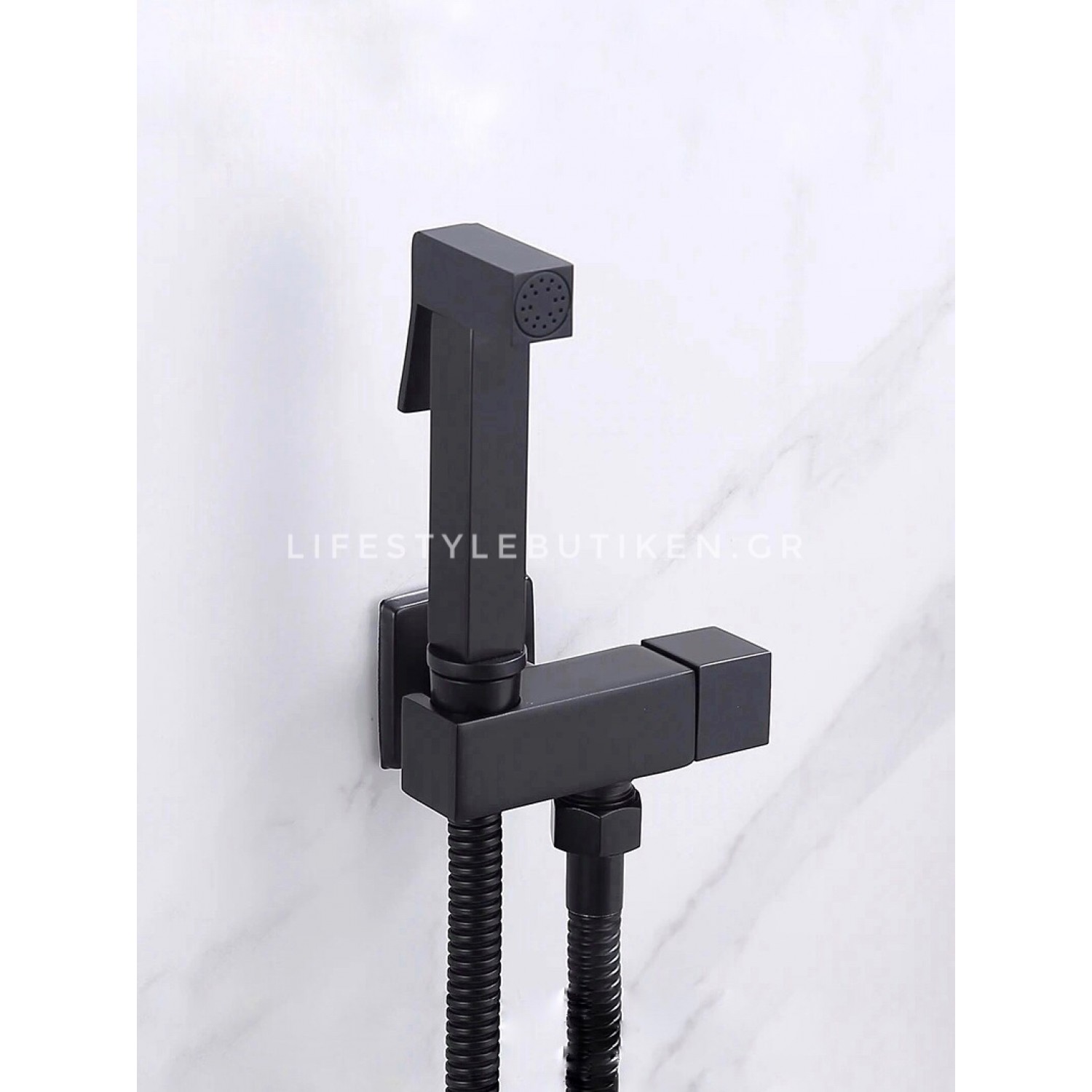 STOCCO Επιτοίχιο Σετ Μπιντέ με Ντουζάκι shut-off ST-502B BLACK MAT