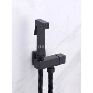 STOCCO Επιτοίχιο Σετ Μπιντέ με Ντουζάκι shut-off ST-502B BLACK MAT