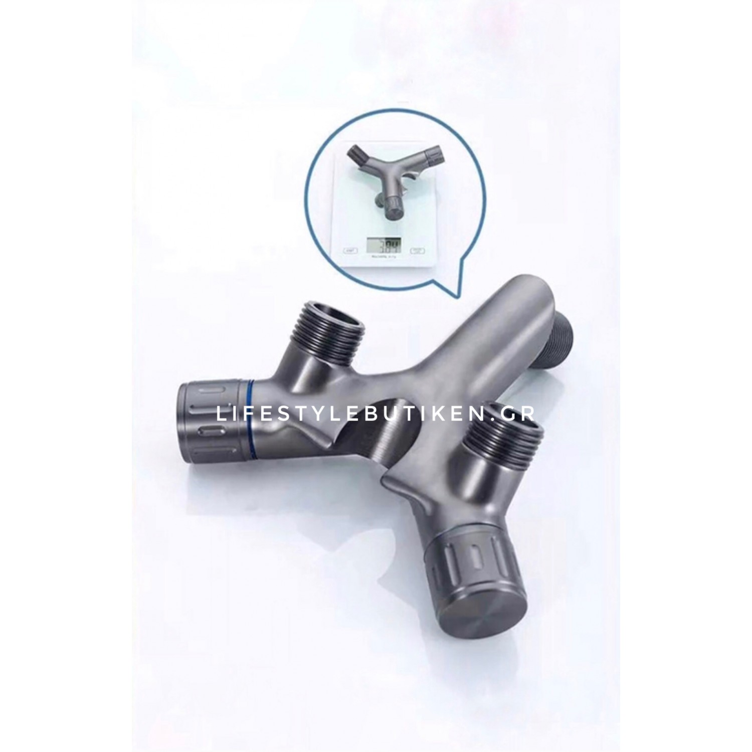 Σετ Ντουζάκι Μπιντέ επιτοίχιο διπλής χρήσης MELLRAIN 18145 GUN GREY