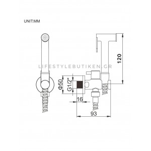STOCCO Επιτοίχιο Σετ Μπιντέ με Ντουζάκι shut-off ST-402B BLACK MAT