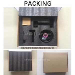 Αναμεικτικος μίκτης εντοιχισμού με ντουζάκι shut-off, για πλύση ατομικής υγιεινής ή πλύση λεκάνης wc STOCCO CZ6630 BLACK MAT