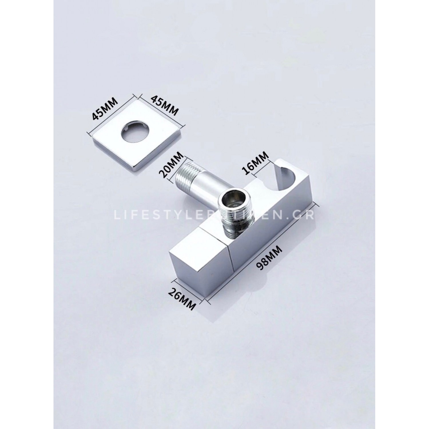 STOCCO Επιτοίχιο Σετ Μπιντέ με Ντουζάκι shut-off ST-501C CHROME