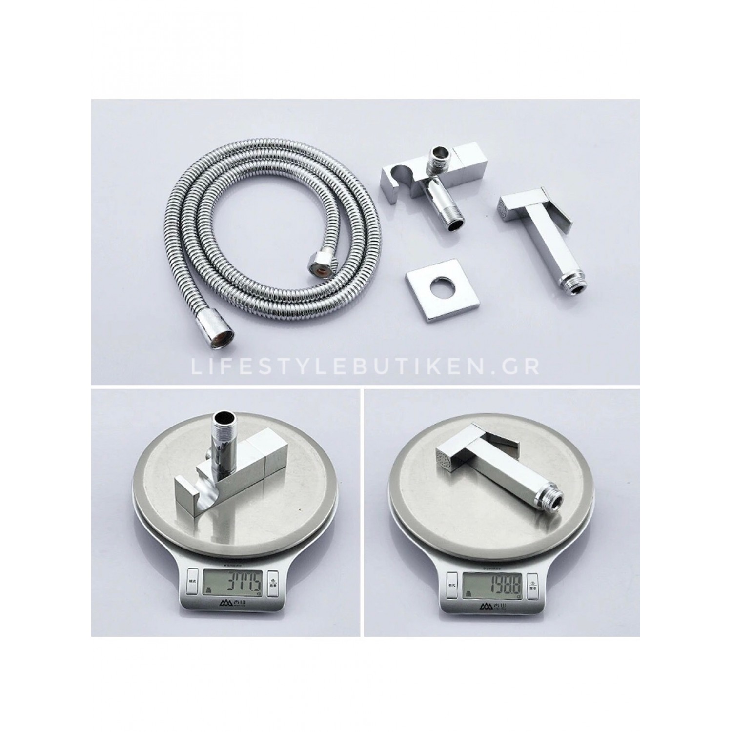 STOCCO Επιτοίχιο Σετ Μπιντέ με Ντουζάκι shut-off ST-501C CHROME