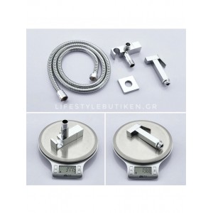 STOCCO Επιτοίχιο Σετ Μπιντέ με Ντουζάκι shut-off ST-501C CHROME