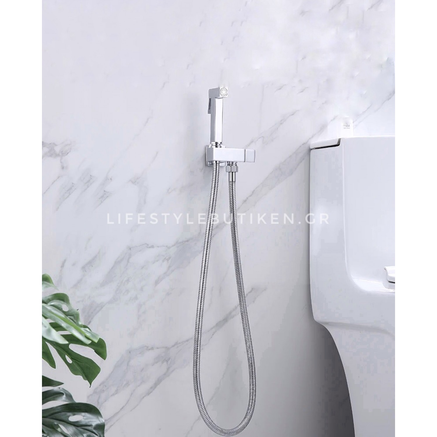 STOCCO Επιτοίχιο Σετ Μπιντέ με Ντουζάκι shut-off ST-501C CHROME