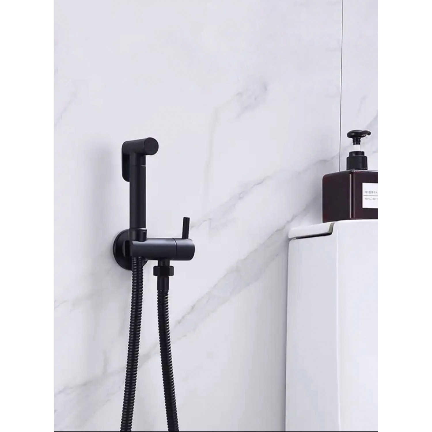 STOCCO Επιτοίχιο Σετ Μπιντέ με Ντουζάκι shut-off ST-302B BLACK MAT