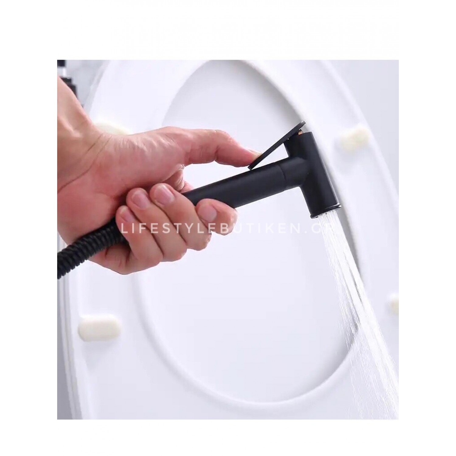 STOCCO Επιτοίχιο Σετ Μπιντέ με Ντουζάκι shut-off ST-302B BLACK MAT