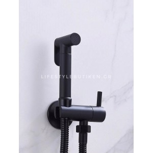 STOCCO Επιτοίχιο Σετ Μπιντέ με Ντουζάκι shut-off ST-302B BLACK MAT