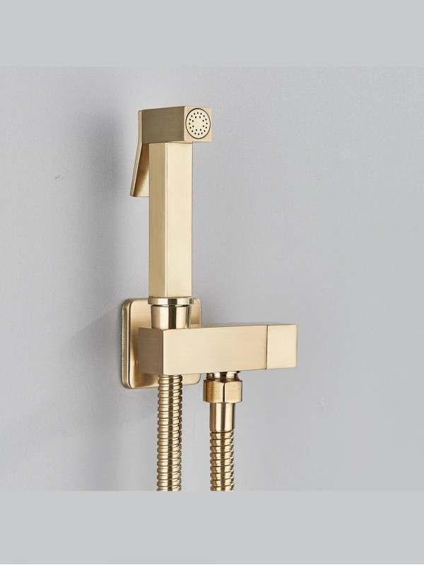 STOCCO Επιτοίχιο Σετ Μπιντέ με Ντουζάκι shut-off ST-502BG BRUSHED GOLD