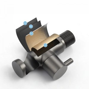 STOCCO Επιτοίχιο Σετ Μπιντέ με Ντουζάκι shut-off NR-404 Gun Metal