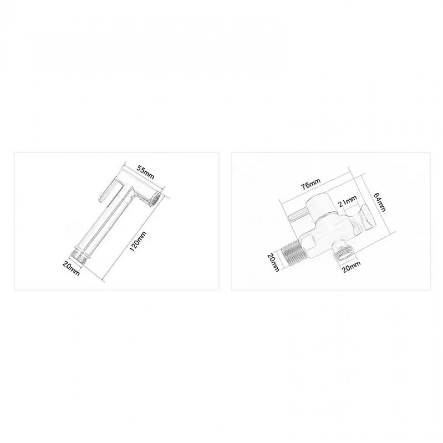 STOCCO Επιτοίχιο Σετ Μπιντέ με Ντουζάκι shut-off NR-404 Gun Metal