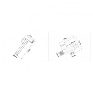 STOCCO Επιτοίχιο Σετ Μπιντέ με Ντουζάκι shut-off NR-404 Gun Metal